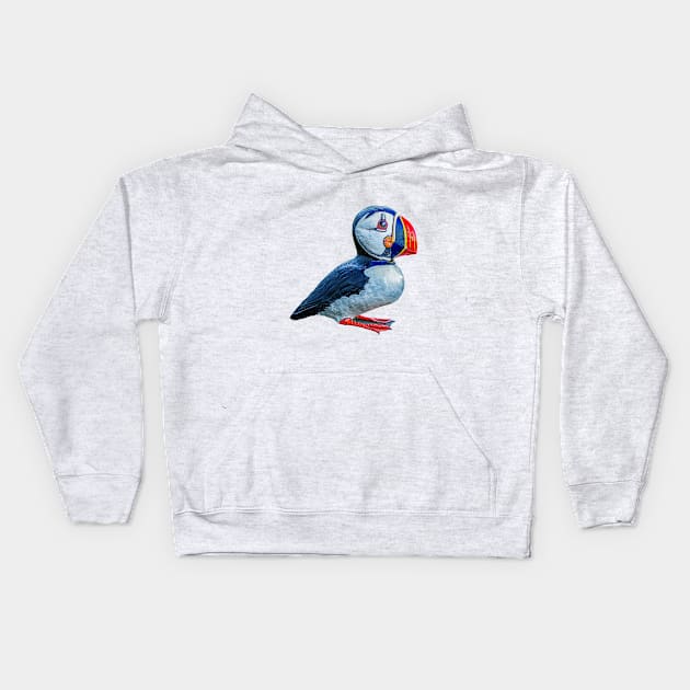 Puffin Kids Hoodie by dalyndigaital2@gmail.com